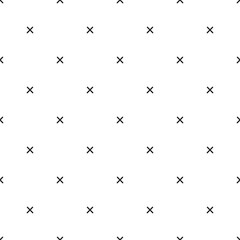 X cross geometric pattern. Simple subtle seamless background.