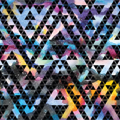 Wall Mural - tribal galaxy seamless pattern.