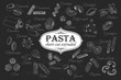 Vector hand drawn pasta set.