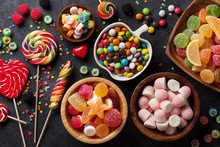 Colorful Candies, Jelly And Marmalade