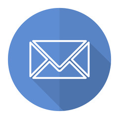 Poster - blue flat vector web icon