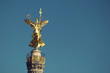 golden bronze sculpture (Goldelse) on the Victory Column (Siegessaeule), Berlin, Germany, Vintage Style
