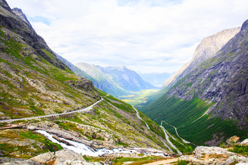 Wall Mural - The view from the height of the trollstigen