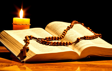 Holy Bible and Rosary