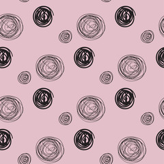 Dots seamless pattern vector pattern. Stylish hand-drawn illustr