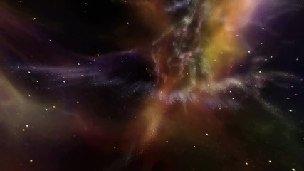 Wall Mural - The Heavens 0503: Flying through star fields in space (Loop).