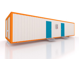 Wall Mural - 3D view of a portable container exterior