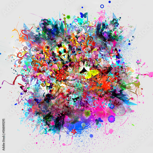 абстрактный цветочный фон с...