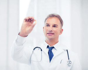 doctor with tablet in hospital