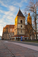 Wall Mural - Urban's Tower and St. Elisabeth cathedral in the main square of Kosice city in eastern Slovakia.