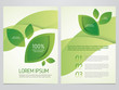 © aPERFECT - Brochure, poster, annual report, flyer, magazine vector template. Modern green leaf, environment design.