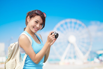 Poster - Happy woman travel