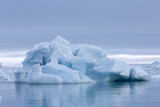 Fototapeta Morze - Glacier ice from Braasvellbreen glacier, Svalbard, Arctic.