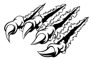 monster claw ripping or tearing