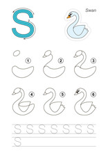 Drawing Tutorial. Game For Letter S