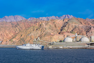 Poster - Port on Red Sea rocky coast