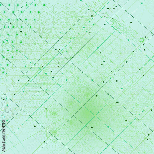 Naklejka samoprzylepna Symbole świętej geometrii i elementy tła