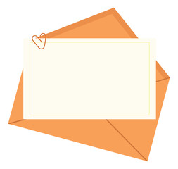 open envelope with paper vector illustration