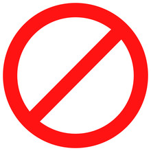 Ban Sign Red