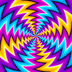 Colorful spin illusion