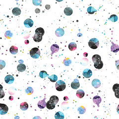 Wall Mural - watercolor galaxy background.