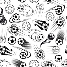 Seamless Pattern Of Soccer Balls