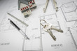 © Andy Dean - Home, Pencil, Compass, Ruler and Keys Resting On House Plans