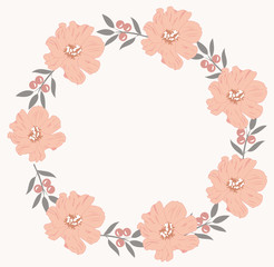 Wall Mural - Vintage Floral Wreath