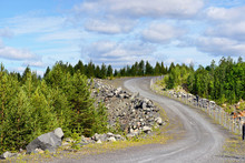Road To An Abandoned Mine. Northern Finland