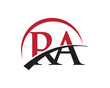 RA red letter logo swoosh