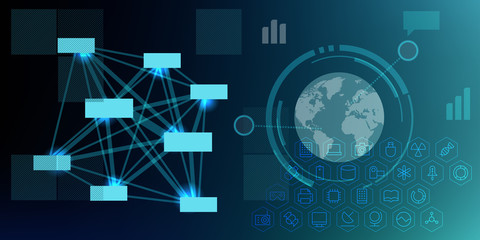 Wall Mural - futuristic hud infographics