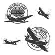 Set of aviators club labels