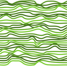 Seamless Abstract Background Of Green Wavy Lines Pattern