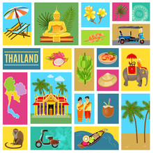 Thailand Tiled Poster