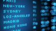 © gonin - Flight board display at airport selective focus