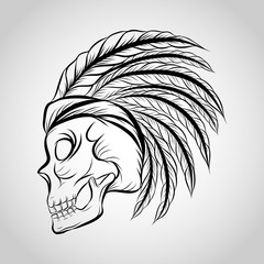 Wall Mural - Skull logo vector