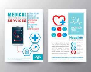 Wall Mural - Health Care and Medical Poster Brochure Flyer design Layout vector template