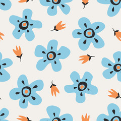 Aufkleber - seamless floral pattern