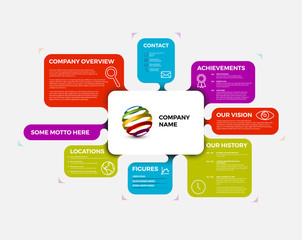 Canvas Print - Vector Company infographic overview design template