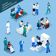 © Macrovector - Doctor And Patient Isometric People Icon Set