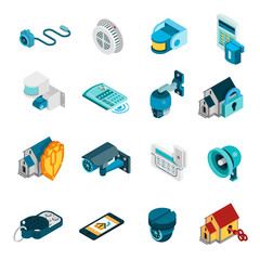 Poster - Security System Icons Set 