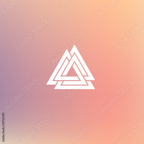Fotografia Geometric element, connected triangles, vector illustration