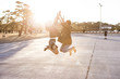 © Monet - Have a jump young women face each other
