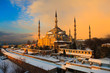 Istanbul in winter time, bridges,mosques,streets an trees..