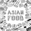 © Juliya Kochkanyan - Asian food background.