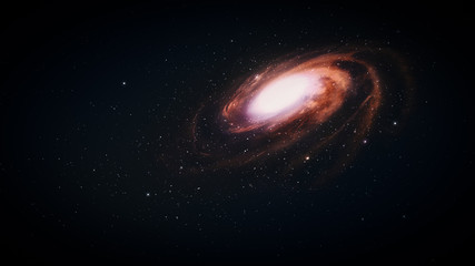 Wall Mural - spiral galaxy in deep space.