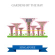 Gardens by the Bay Singapore vector attraction travel landmark