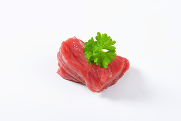 Canvas Print - Raw beef meat chunk