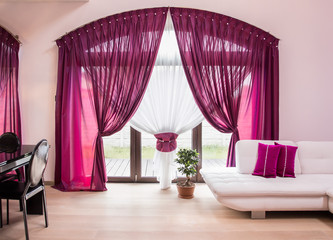 elegant drapes and curtain