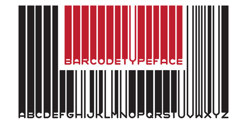 Barcode typeface font
